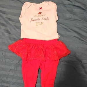 Carter's Red and White Elf Matching Set